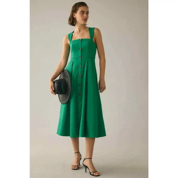 Maeve Dresses & Skirts - GUC Maeve Square-Neck Button-down Dress  Sz 6